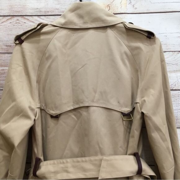 VINTAGE ÉTIENNE AIGNER EQUESTRIAN MAXI TRENCH COAT IN TAN - Picture 10 of 16